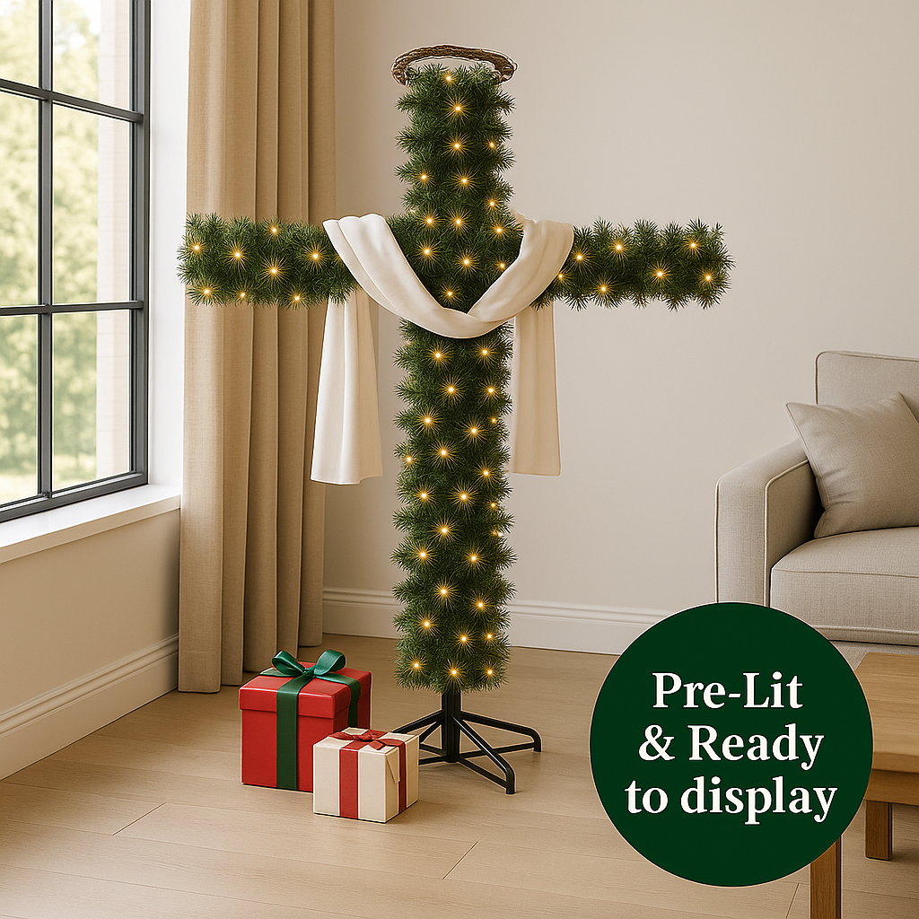 Pine Cross Christmas Display
