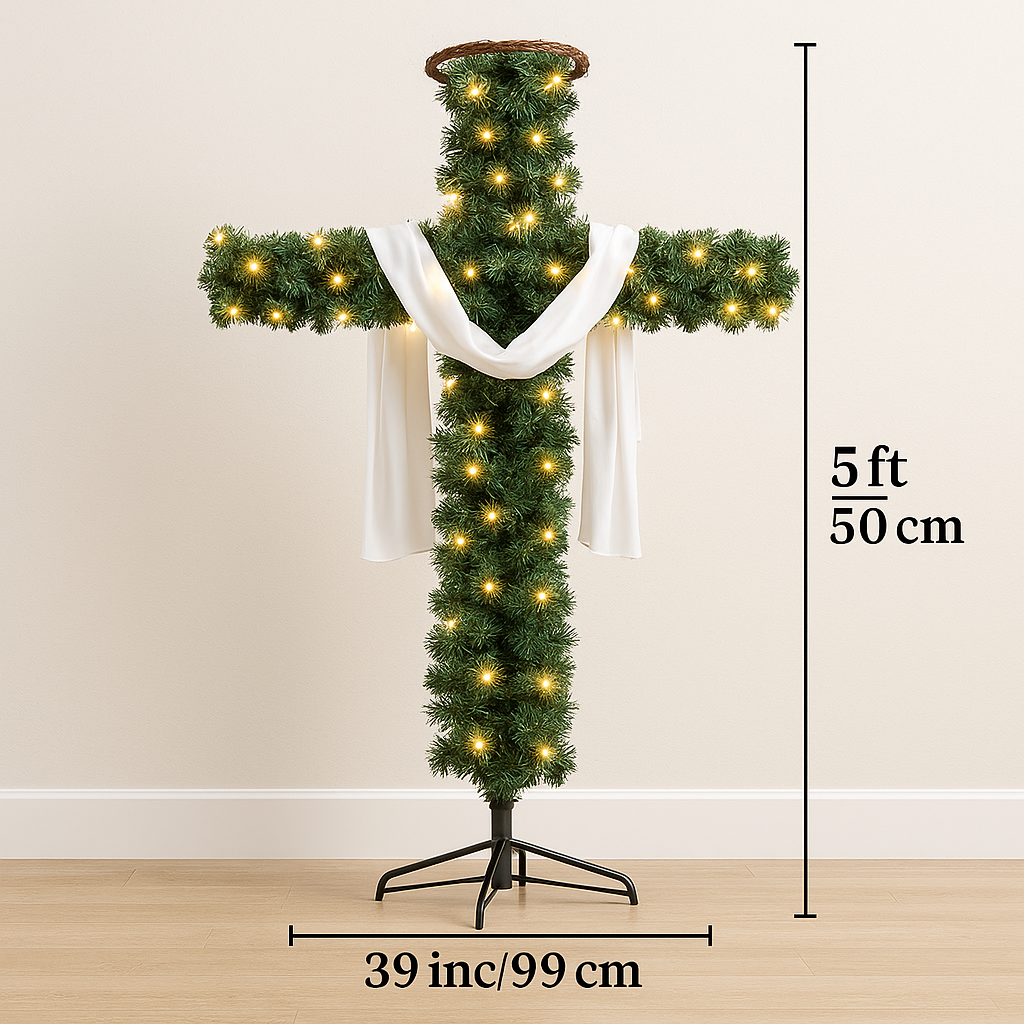 Pine Cross Christmas Display