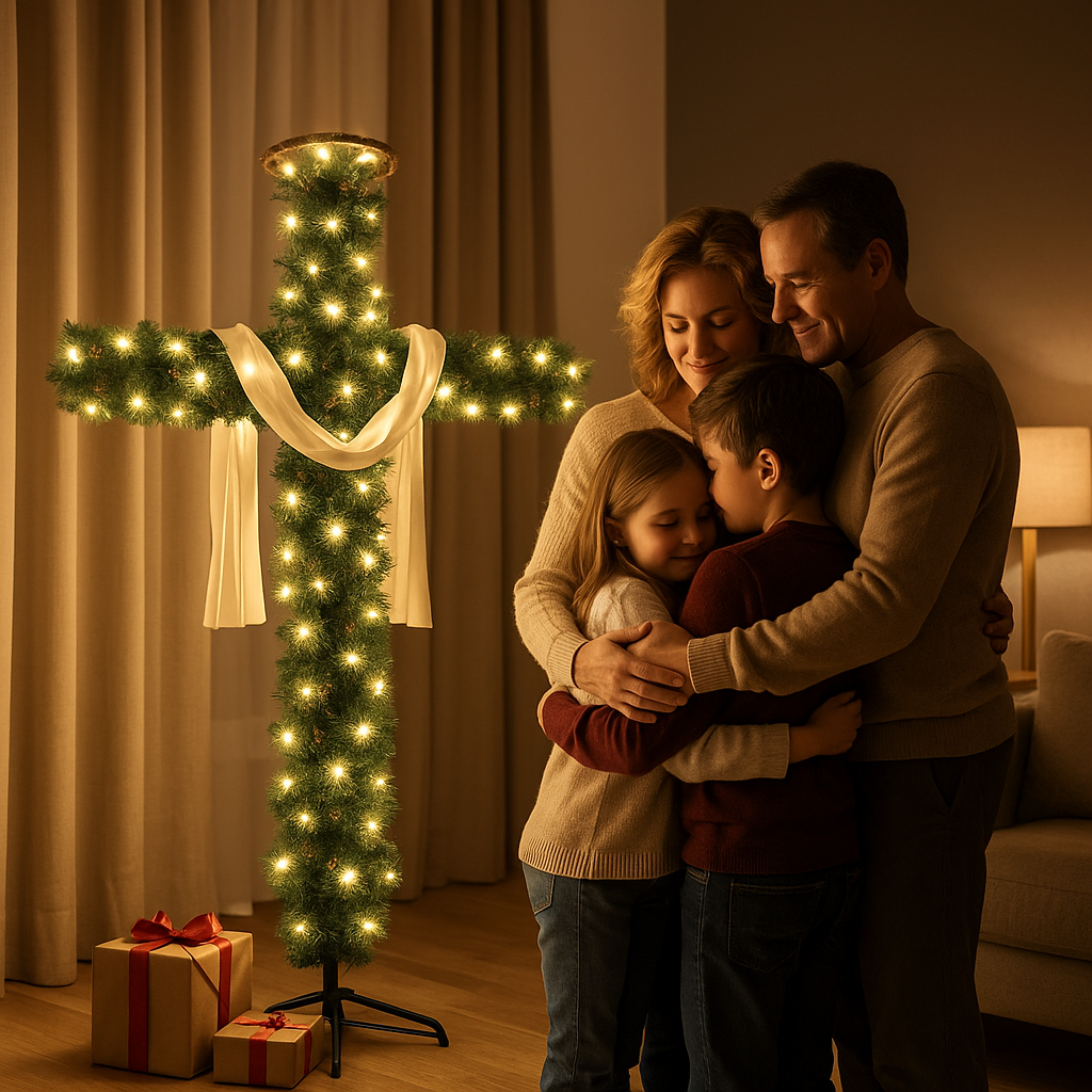 Pine Cross Christmas Display